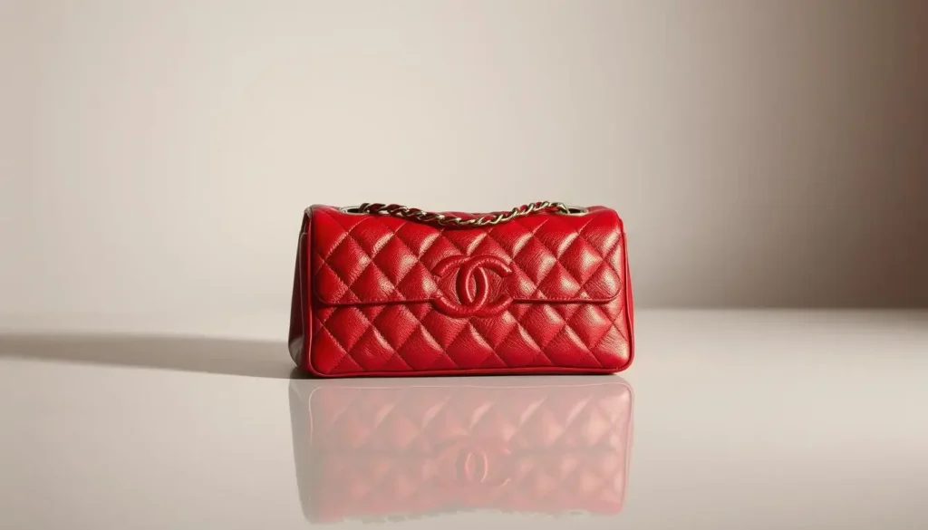 A luxurious red Chanel purse