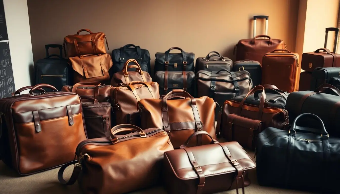 leather travel bag