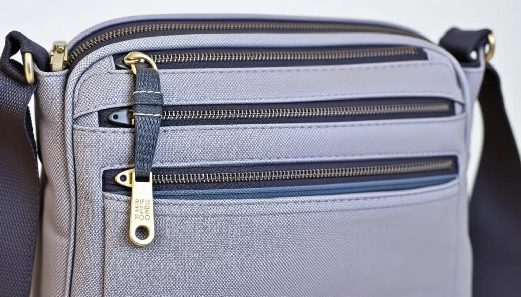 The crossbody bag is made of durable