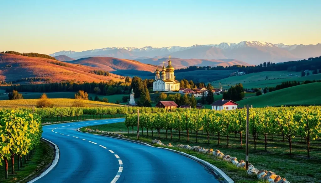 A tranquil landscape showcasing the natural beauty of Moldova
