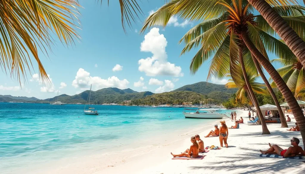 white sand beaches of St Thomas.