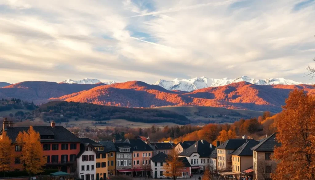 A scenic autumn landscape