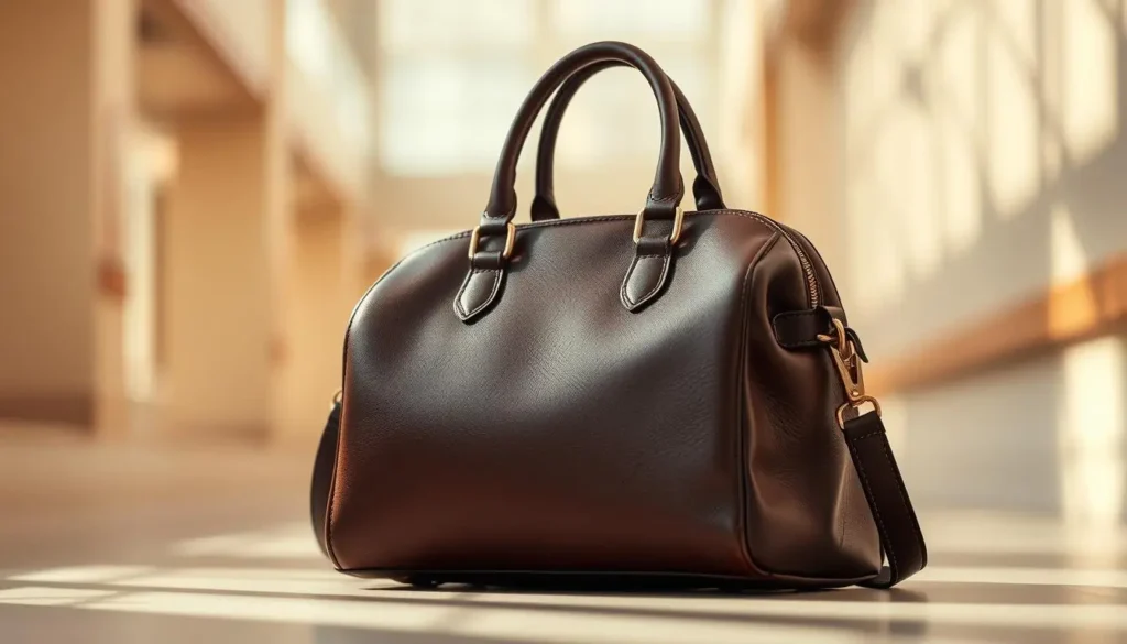 A stylish, high-quality travel purse in premium leather