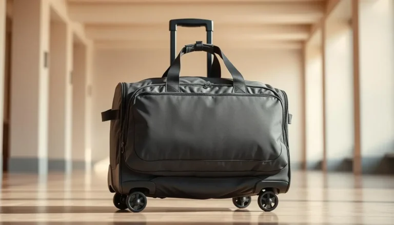 Rolling duffle bag